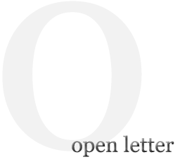 Open Letter